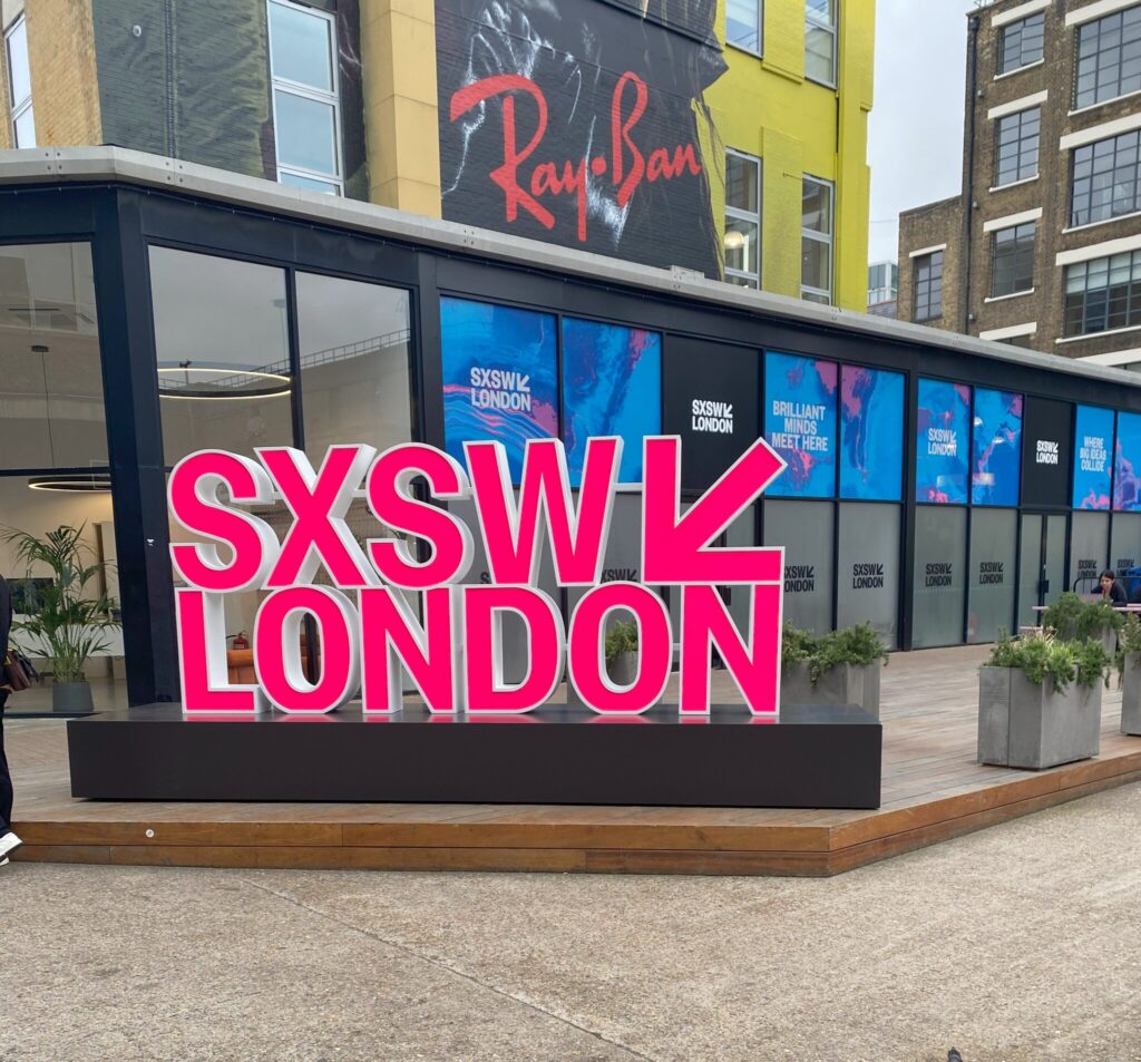 Signage for SXSW London